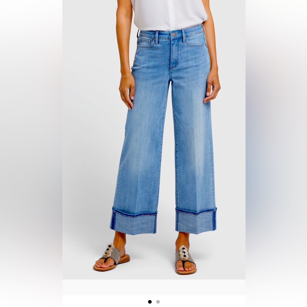 NYDJ Teresa Deep cuff Wide-Leg Jeans